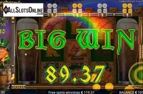 Big Win. Leprechaun's Lucky Barrel from Booming Games
