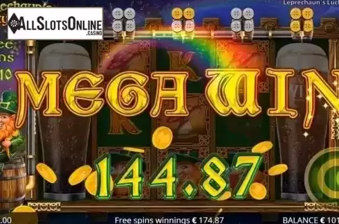 Mega Win. Leprechaun's Lucky Barrel from Booming Games