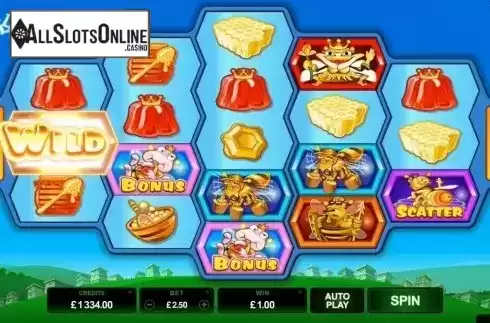 Screen 2. Pollen Party Online Slot from Microgaming