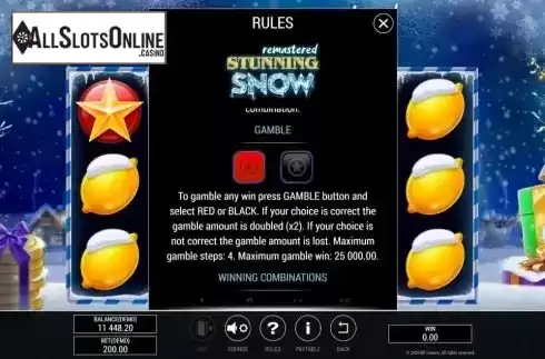 Gamble Rules screen