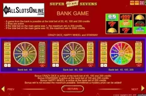 Bonus Wheel. Super Sevens Happy Wheel from Belatra Games