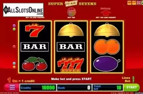 Reel Screen. Super Sevens Happy Wheel from Belatra Games