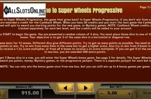 Info. Super Wheels Progressive from Air Dice