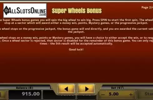 Features. Super Wheels Progressive from Air Dice