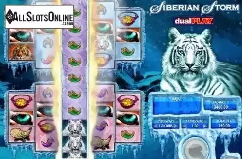 Screen 3. Siberian Storm Dual Play from IGT