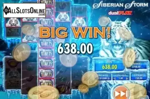 Screen 2. Siberian Storm Dual Play from IGT