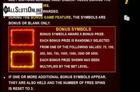 Bonus Games screen 3