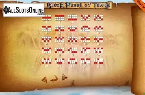 Paytable 5. The Black Pearl of Tanya from Portomaso Gaming