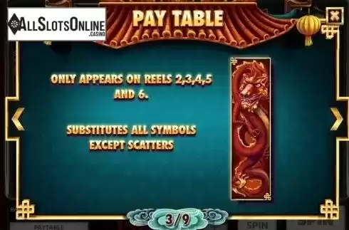 Paytable 3. The Legendary Red Dragon from Red Rake