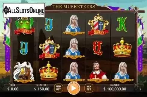 Reel Screen. The Musketeers (KA Gaming) from KA Gaming
