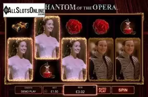 Win screen. The Phantom of the Opera (Microgaming) from Microgaming
