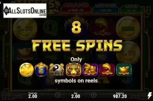 Free Spins 1. Tiger's Gold Hold and Win from Booongo