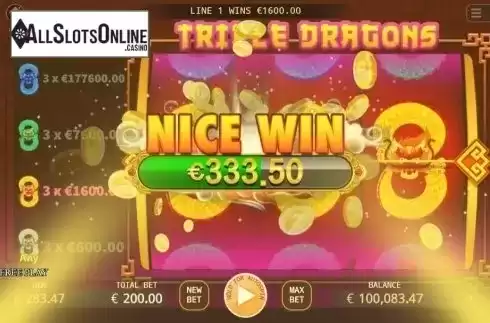 Nice Win. Triple Dragons (KA Gaming) from KA Gaming