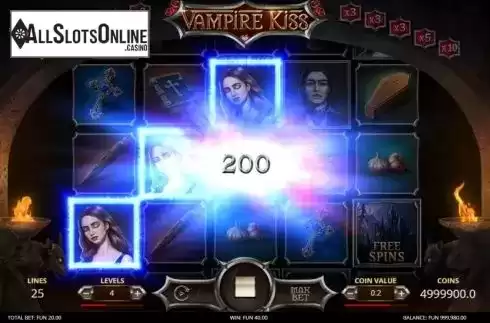 Win screen. Vampire Kiss (Leap Gaming) from Leap Gaming