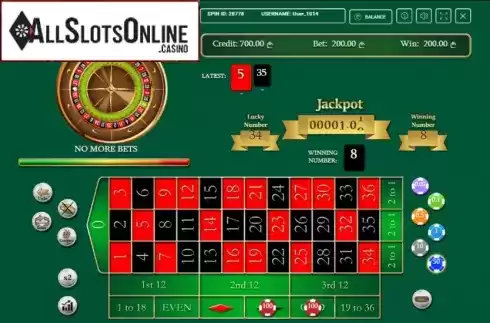 Win Screen. Virtual Classic Roulette from Smartsoft Gaming