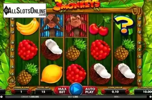 Reel screen. 3 Monkeys (Capecod Gaming) from Capecod Gaming