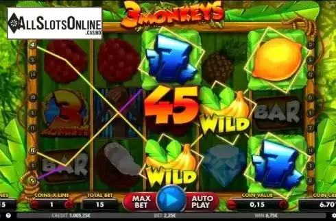 Win screen 1. 3 Monkeys (Capecod Gaming) from Capecod Gaming