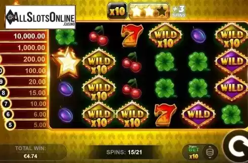 Free Spins Gamaplay Screen
