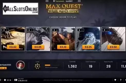Screen2. Max Quest - Dead Man's Cove from Betsoft