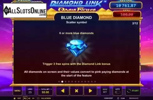 Features 2. Oasis Riches Diamond Link from Greentube