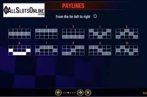 Paylines. Boost Racers City Edition from GAMING1