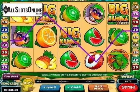 Screen9. Big Kahuna - Snakes & Ladders from Microgaming