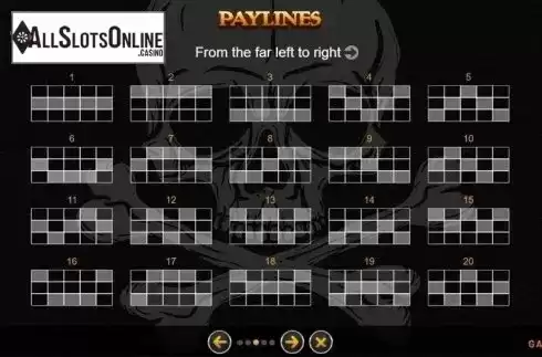 Paylines. Blackbeard the Golden Age from GAMING1