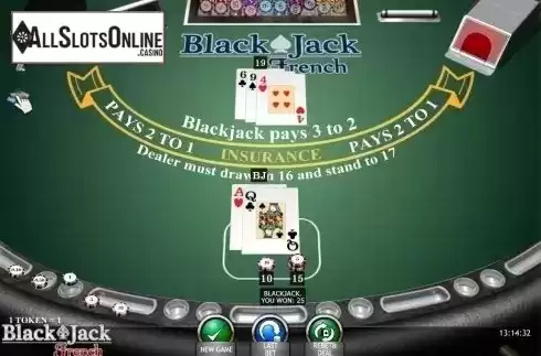 Game Screen. Blackjack French (iSoftBet) from iSoftBet