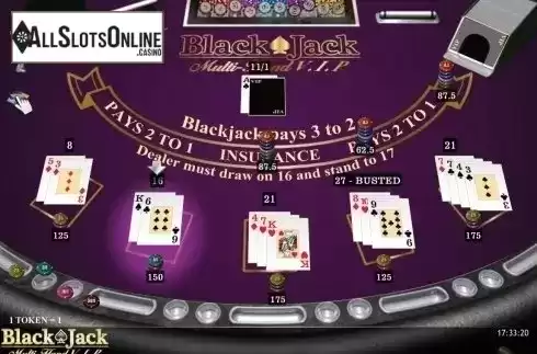 Game Screen. Blackjack VIP MH (iSoftBet) from iSoftBet