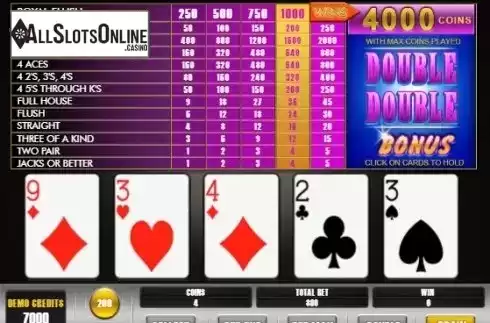 Game screen. Double Double Bonus Poker (BetConstruct) from BetConstruct