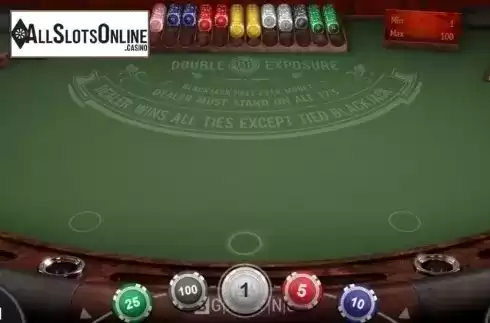 Game Screen 1. Double Exposure BlackJack (BGaming) from BGAMING