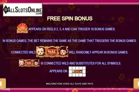 Paytable 2. Double Happiness (Playstar) from PlayStar
