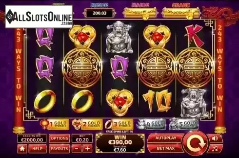 Free Spins. Dragon Riches Progressive from Tom Horn Gaming