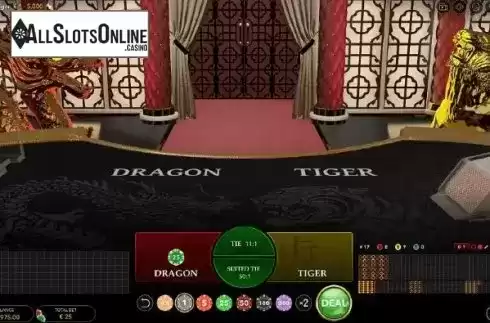 Game Screen. Dragon Tiger First Person from Evolution Gaming