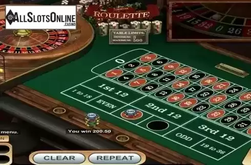Game Screen. European Roulette (Betsoft) from Betsoft