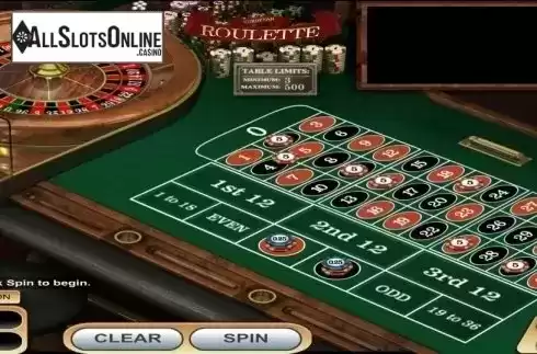 Game Screen. European Roulette (Betsoft) from Betsoft