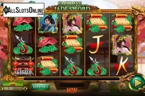 Game Workflow screen. Empress of the Jade Sword from Microgaming