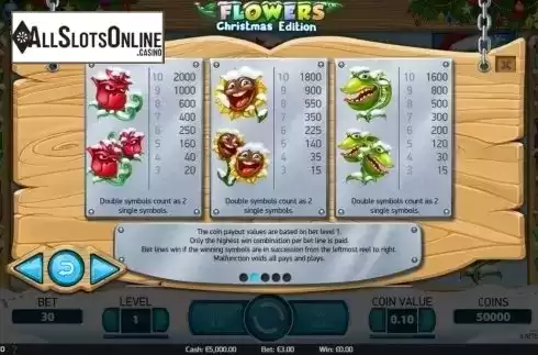 Screen7. Flowers Christmas Edition from NetEnt