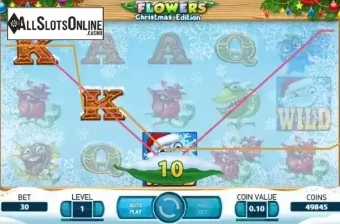 Screen5. Flowers Christmas Edition from NetEnt