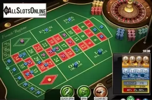 Game Screen. French Roulette Low Limit from NetEnt