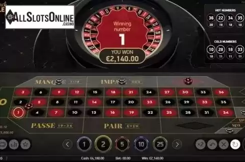 Game Screen. French Roulette VIP Limit from NetEnt