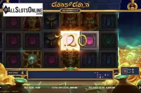 Free Spins 3. Gods of Gold Infinireels from NetEnt