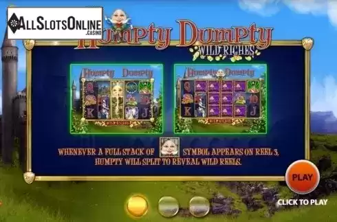 Intro screen 1. Humpty Dumpty Wild Riches (2by2 Gaming) from 2by2 Gaming