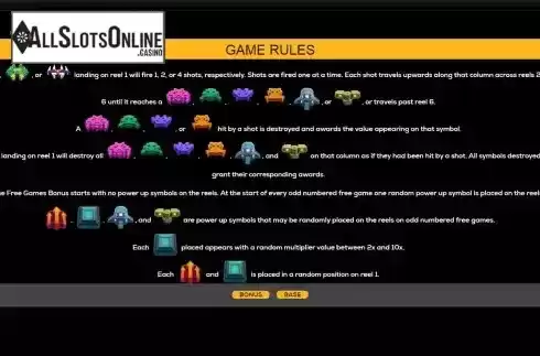 Free Games bonus rules screen 2