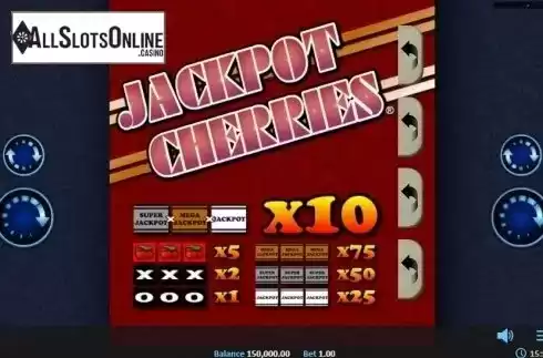 Game Screen 1. Jackpot Cherries Pull Tab from Realistic