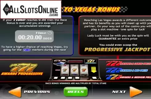 Screen7. Jackpot GT Race to Vegas from Ash Gaming