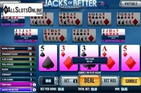 Game Screen. Jacks or Better MH (NetEnt) from NetEnt