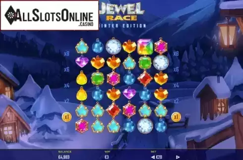 Reel Screen. Jewel Race Winter Edition from Golden Hero