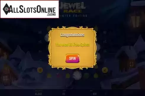 Free Spins Awarded. Jewel Race Winter Edition from Golden Hero