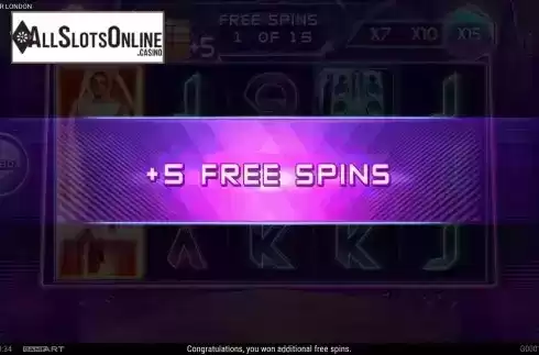 Additional Free Spins Win Screen